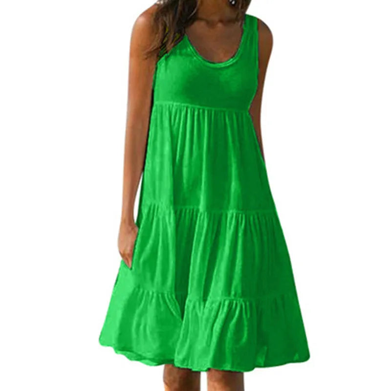 Boho Breeze Ruffle Dress