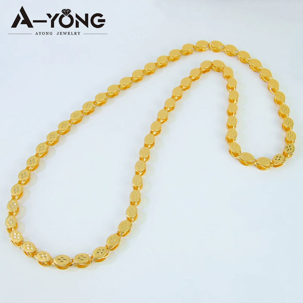 Arabic Wedding Long Gold Necklace