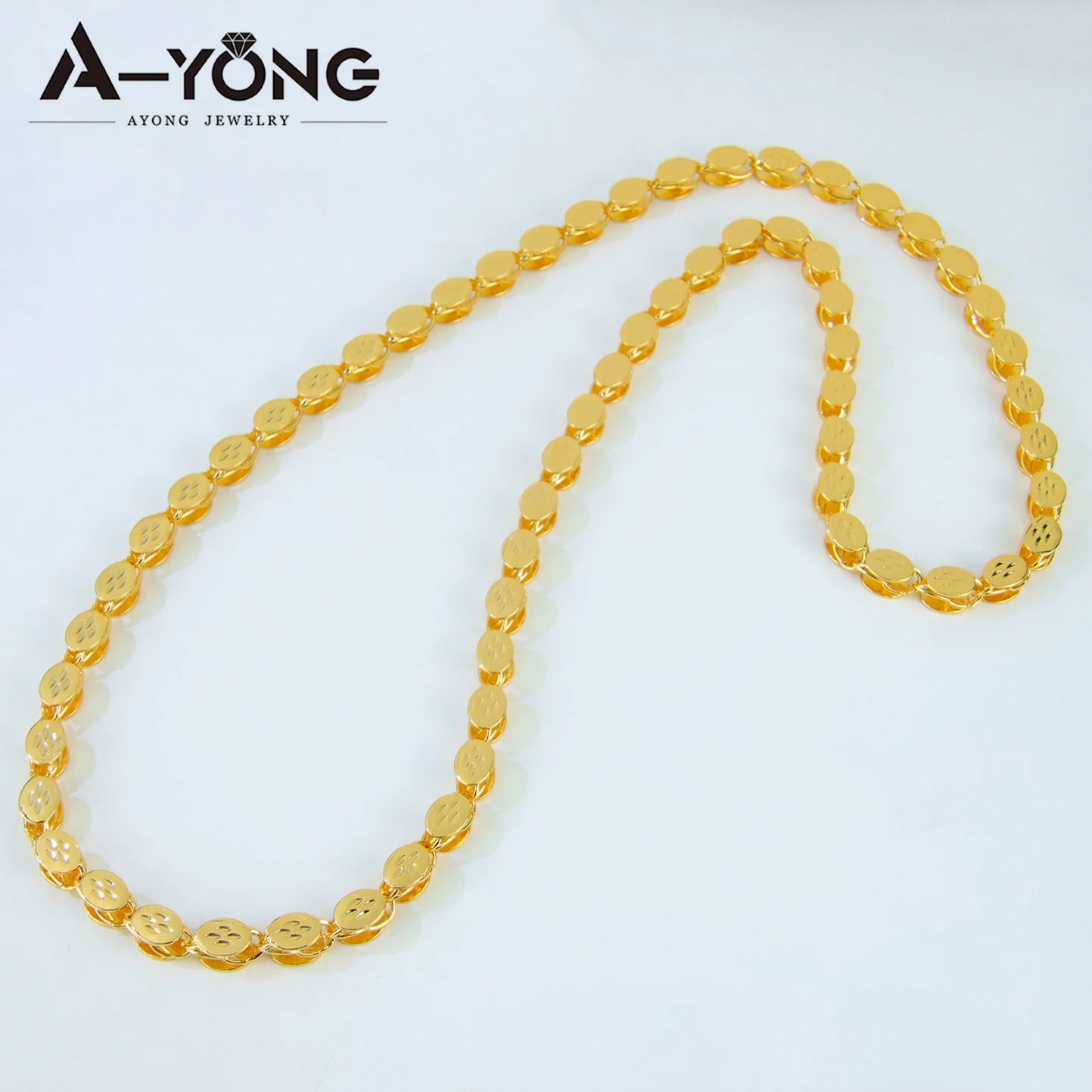 Arabic Wedding Long Gold Necklace