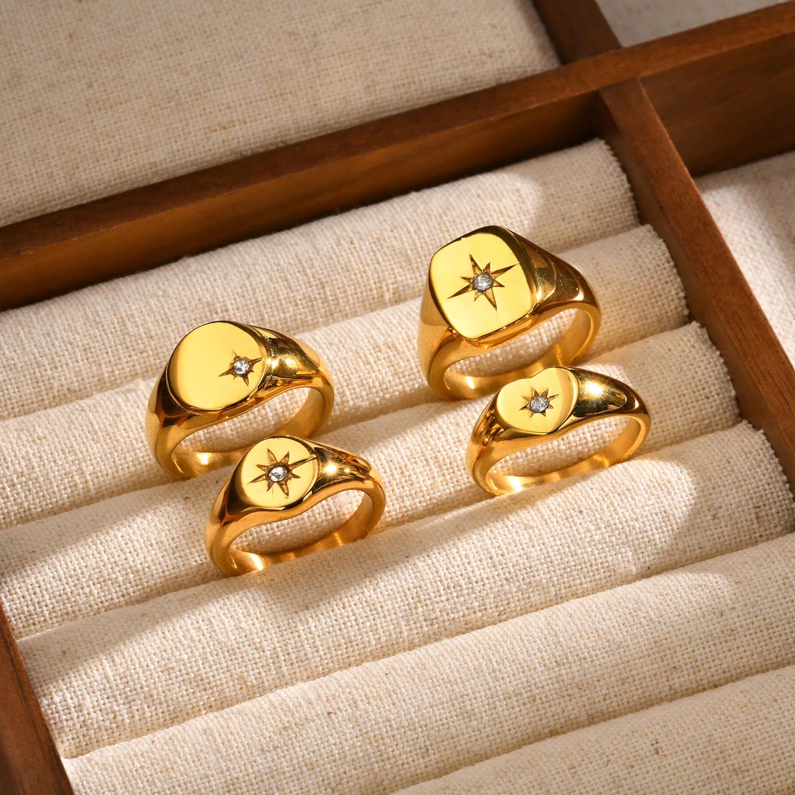 Sunshine Signet Zirconia Pinky Ring