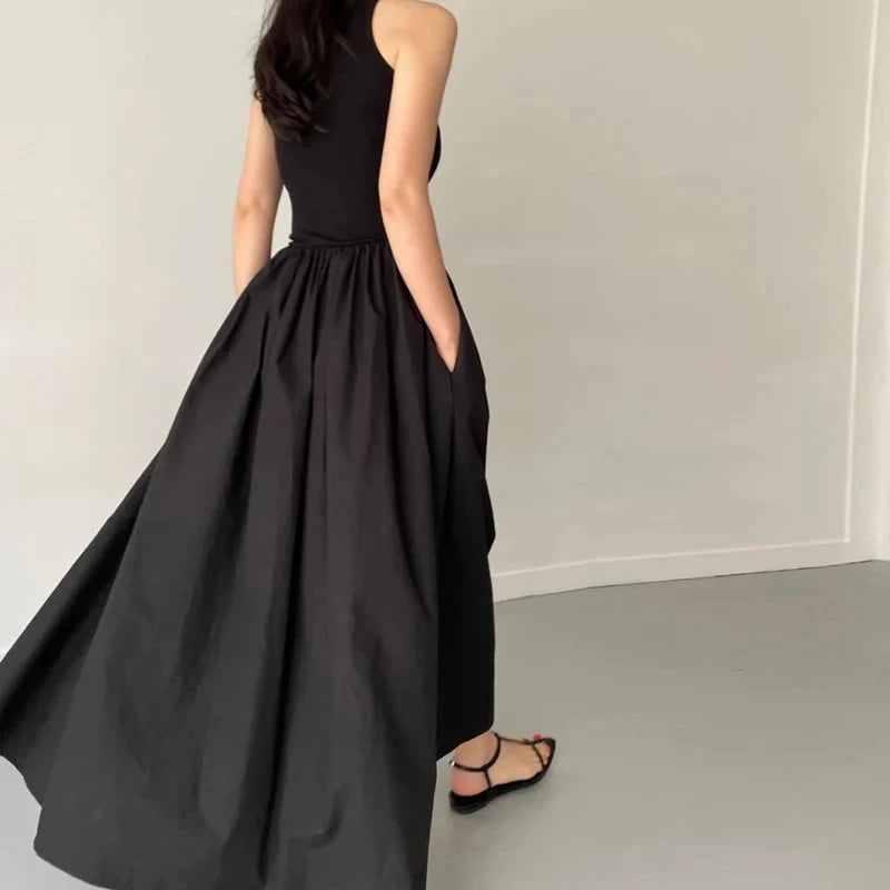 Sleeveless Loose-Fit Casual Maxi Dress