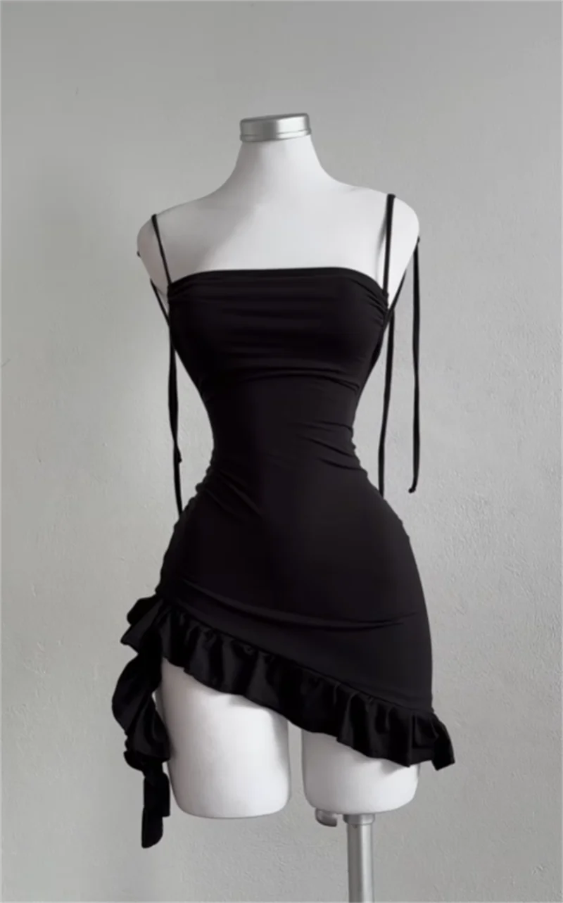 Strapless Hollow-Out Bodycon Mini Dress