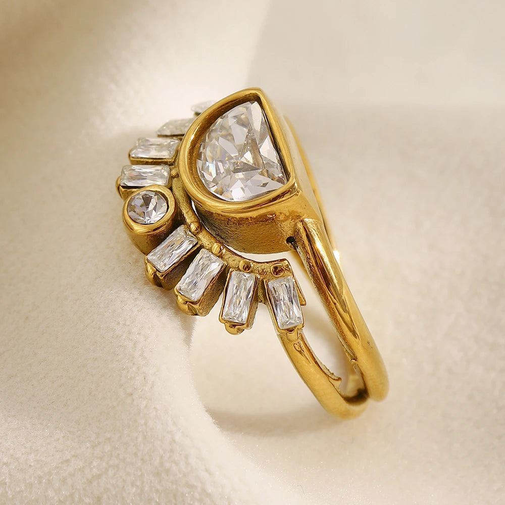 Golden Radiance Bridal Ring
