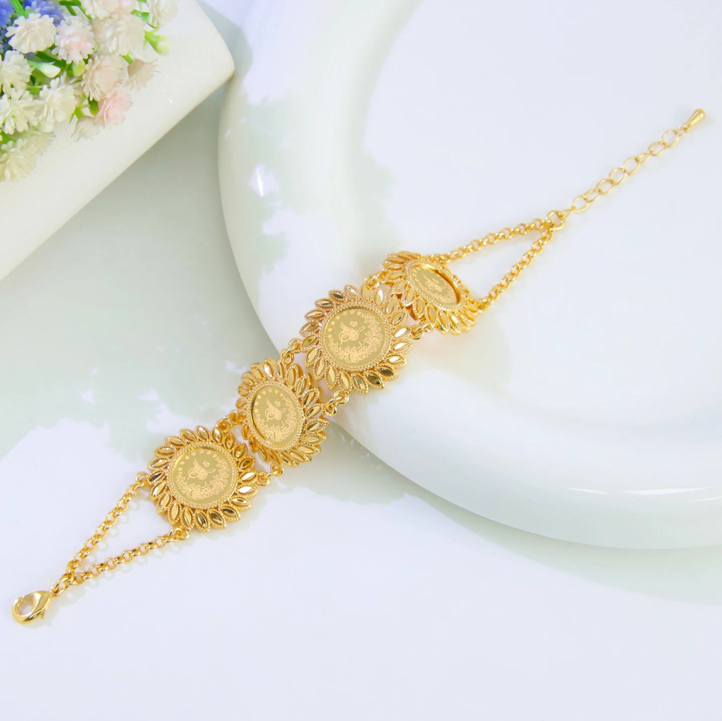 21K Gold-Plated Italian Cuff Bangle