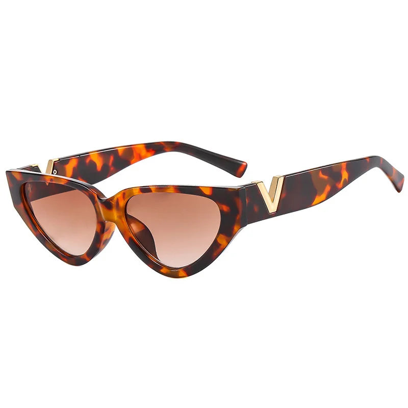 Luxury Vintage Cat Eyt Sunglasses Women 2023 Fashion V Brand Designer Cateye Sun Glasses Female Eyewear UV400 Gafas De Sol Mujer