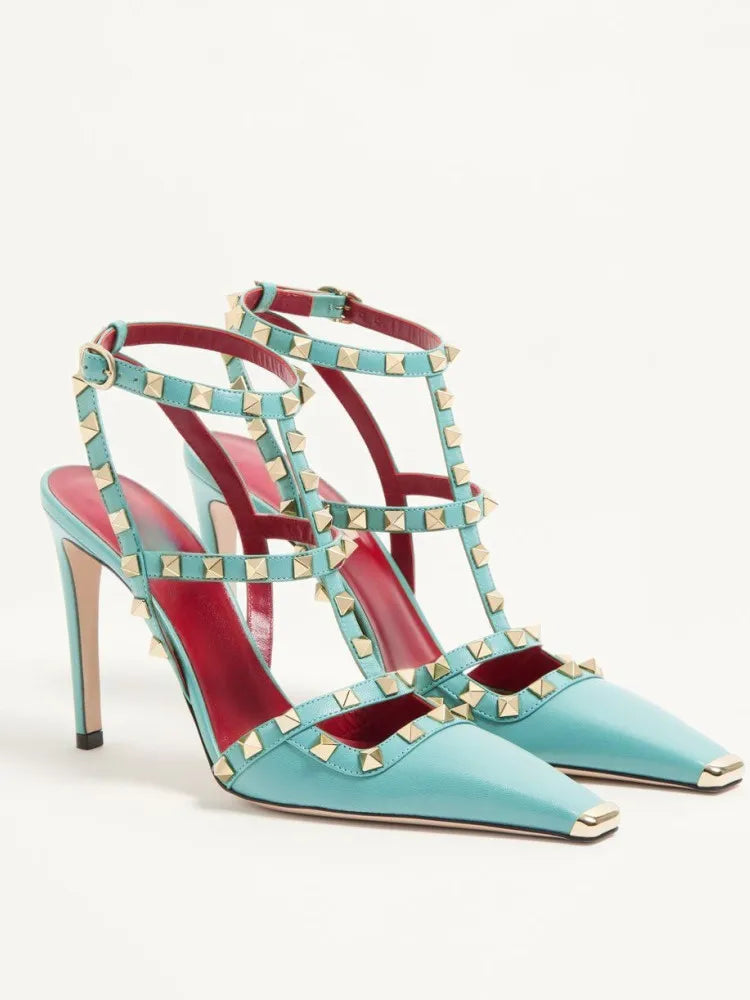 Chic Rivet Strap Sandals