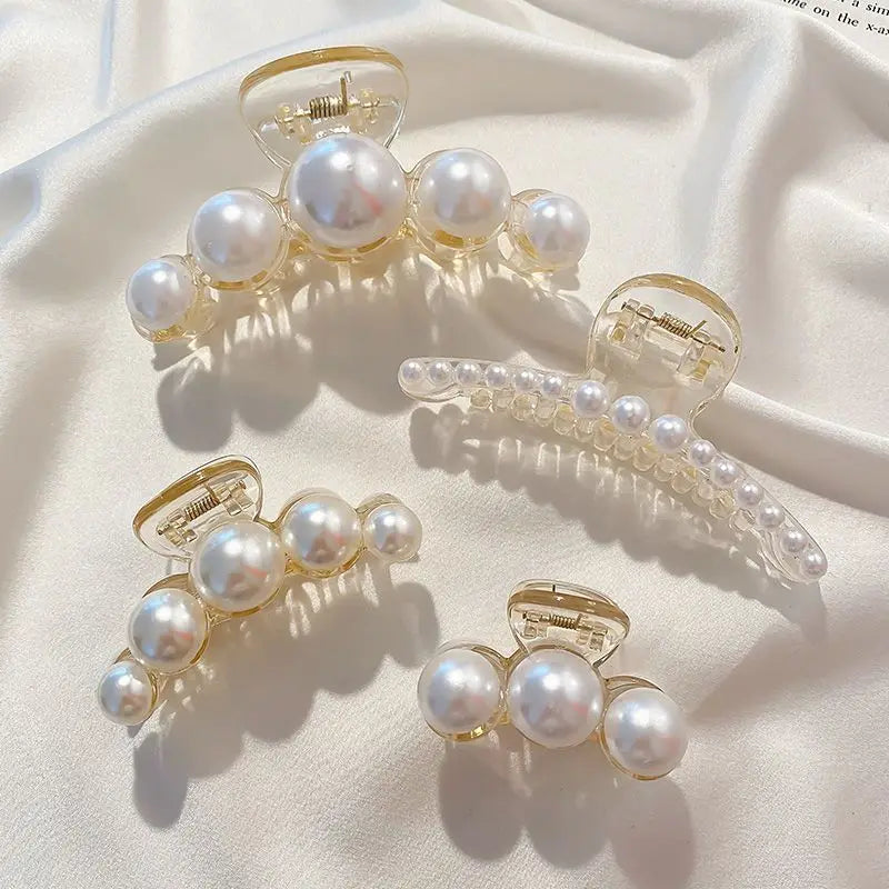 Korean Pearl Acrylic Shark Clip