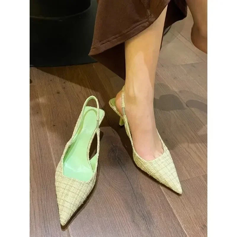 Knitted Platform Stiletto Sandals