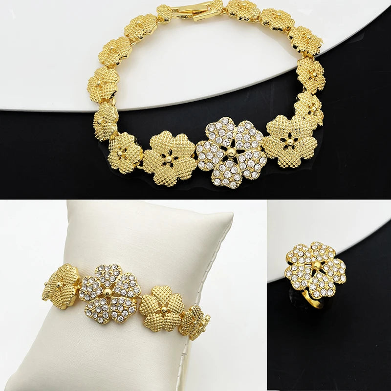 Royal Bloom Gold Jewelry Set
