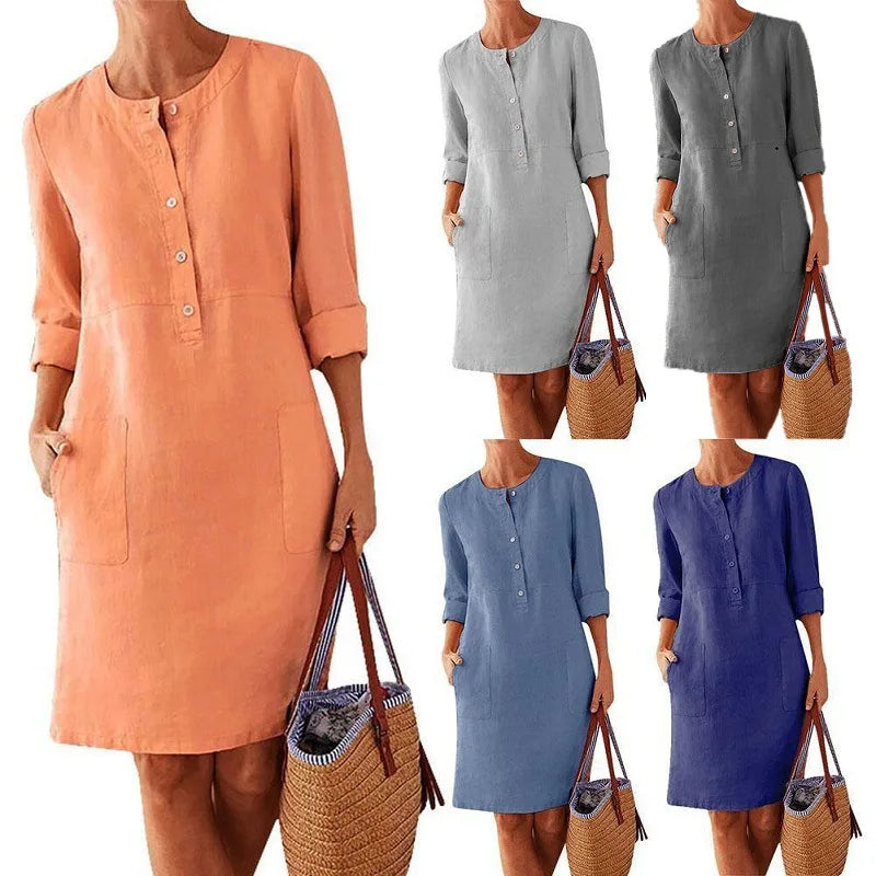 Linen Breeze Tunic Dress