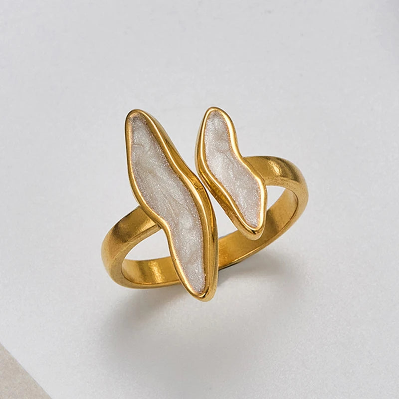 Wave Drip Glaze Open Ring