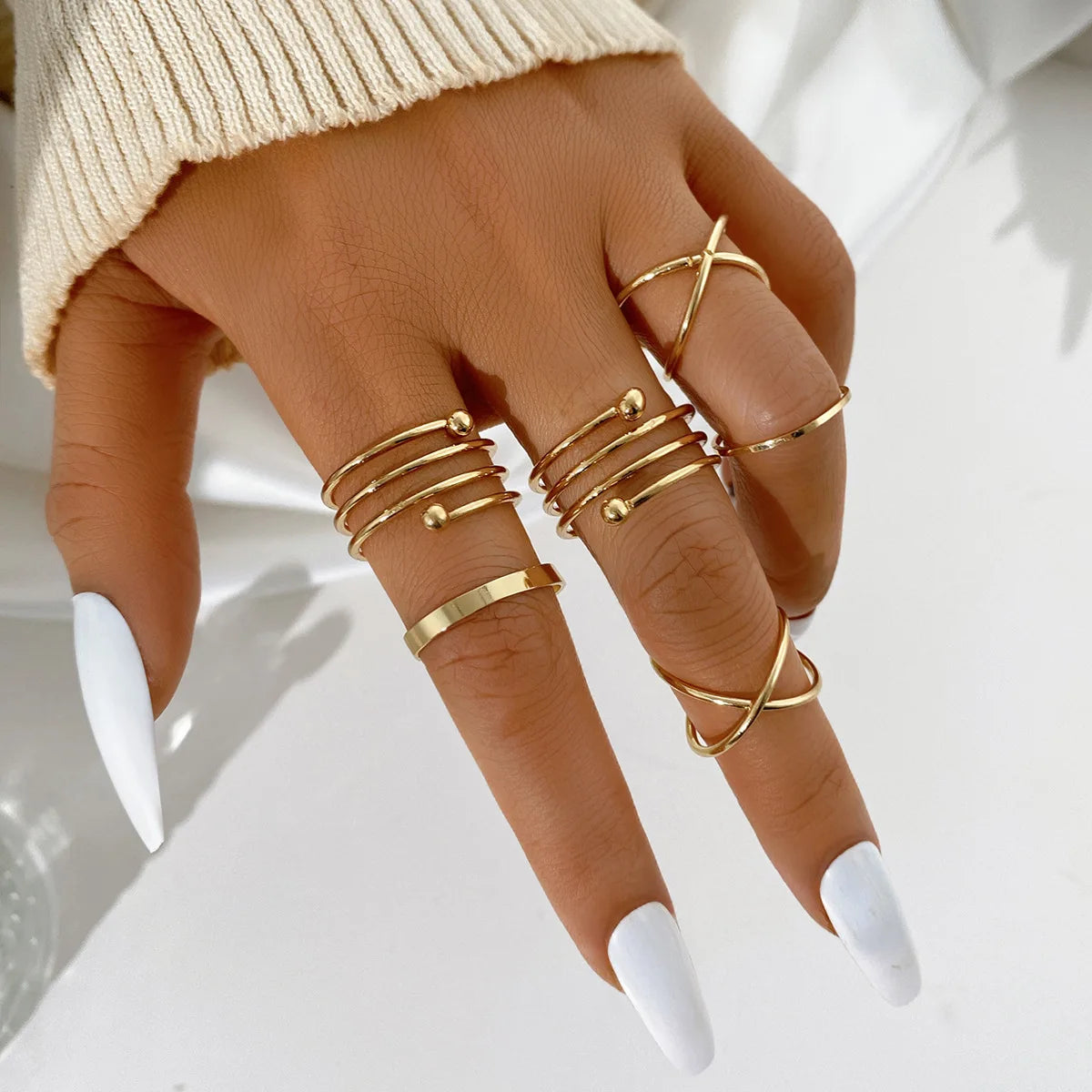Crystal Glow Gold Ring