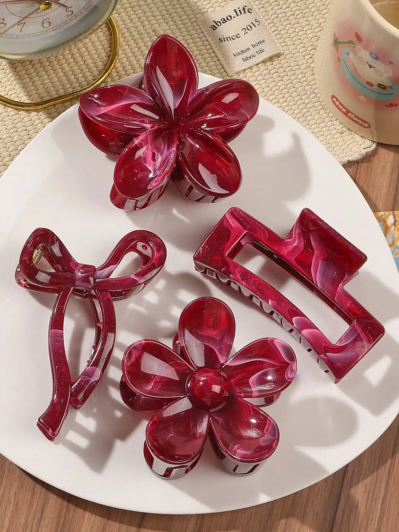 4Pcs Elegant Hair Claw Clip Set