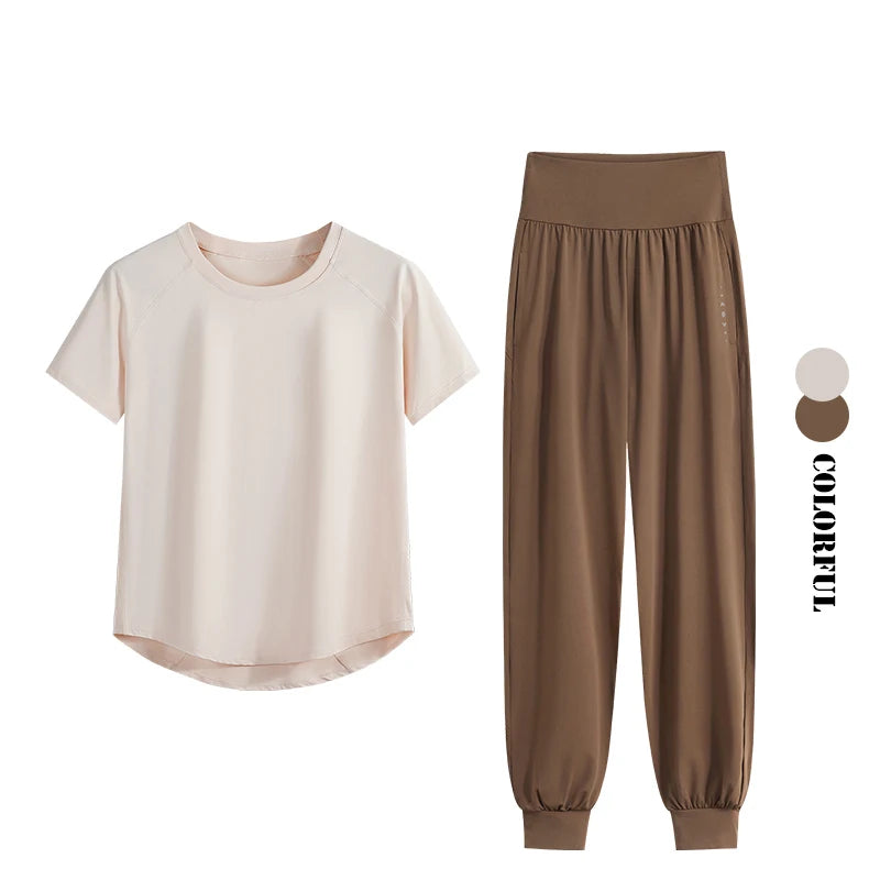 Yoga Sports Bra & Sweatpants Set