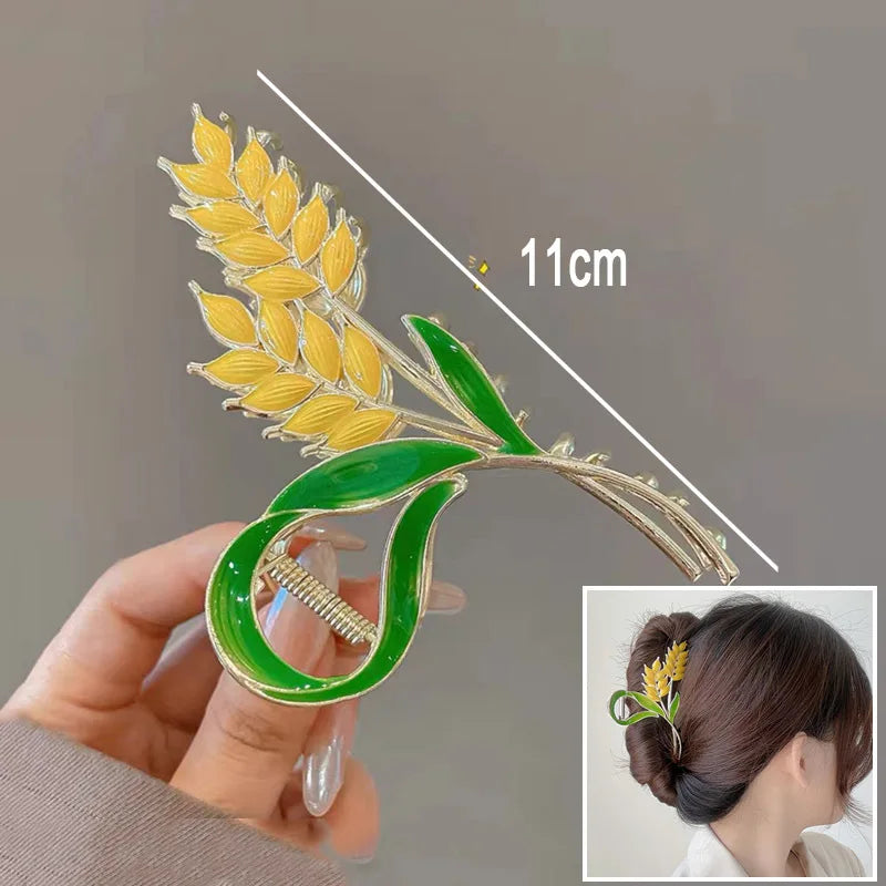 Flower Durian Shark Clip Hair Claw