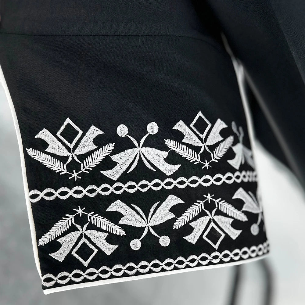 Embroidered Kimono Coat Abaya Caftan