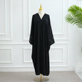 Beaded Bow Open-Front Cardigan Abaya