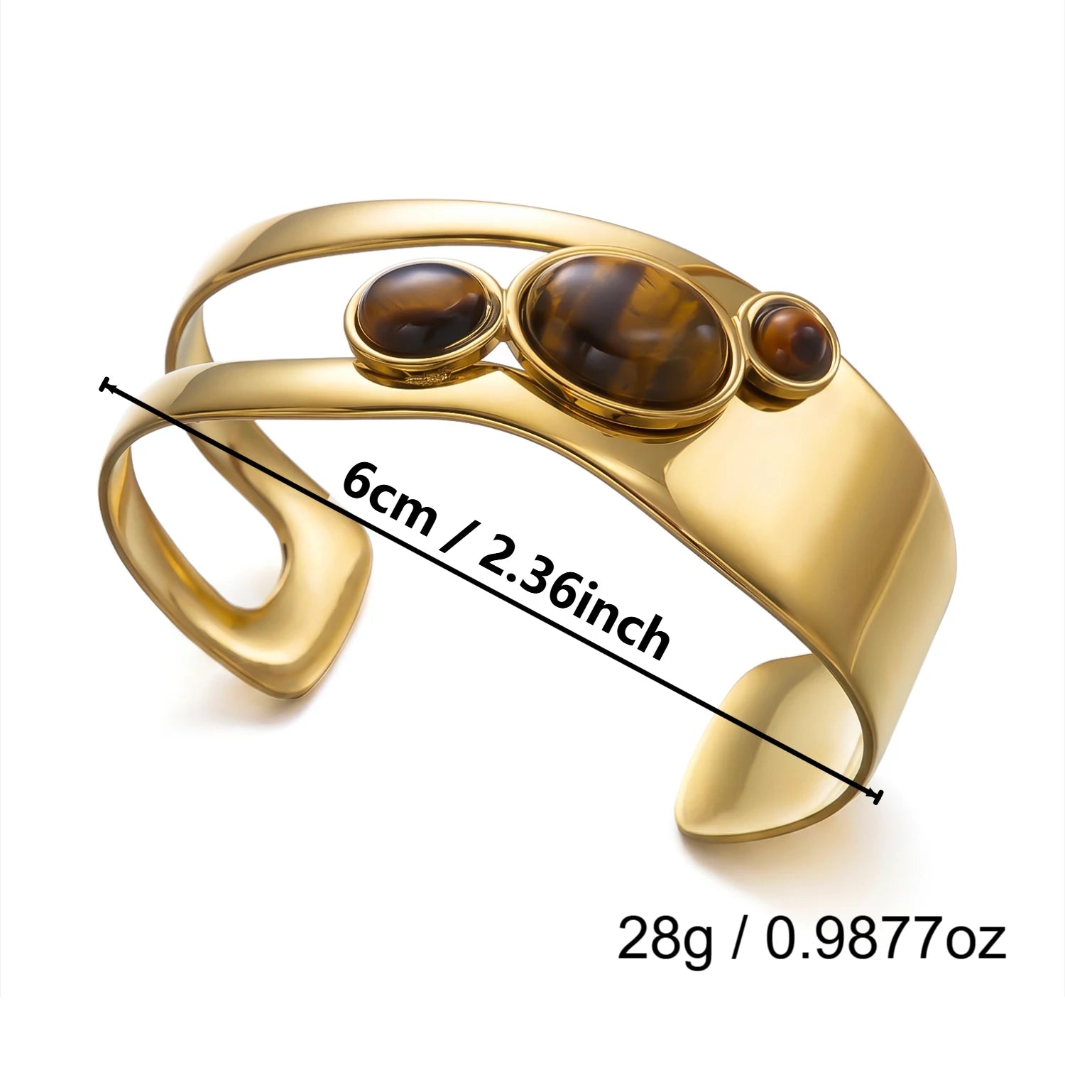 Tiger Eye Luxe Cuff Bracelet