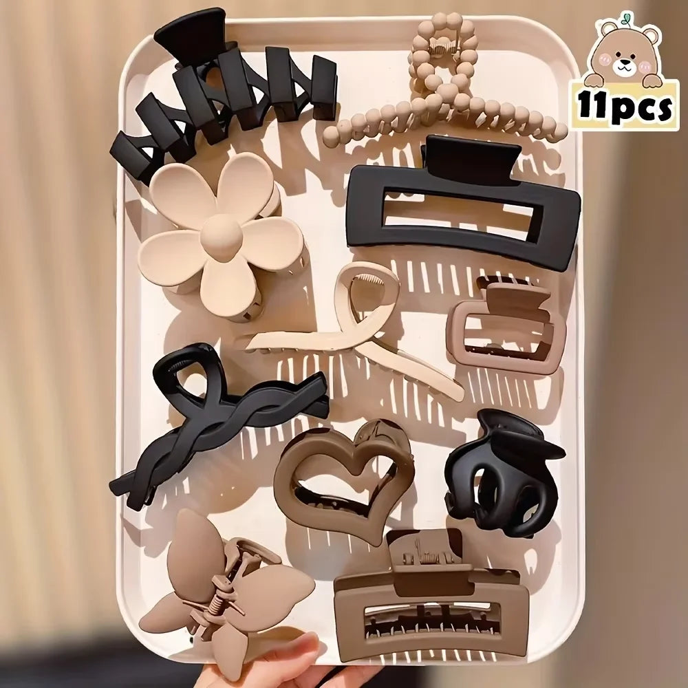 10-Piece Vintage Multicolour Hair Grips Set