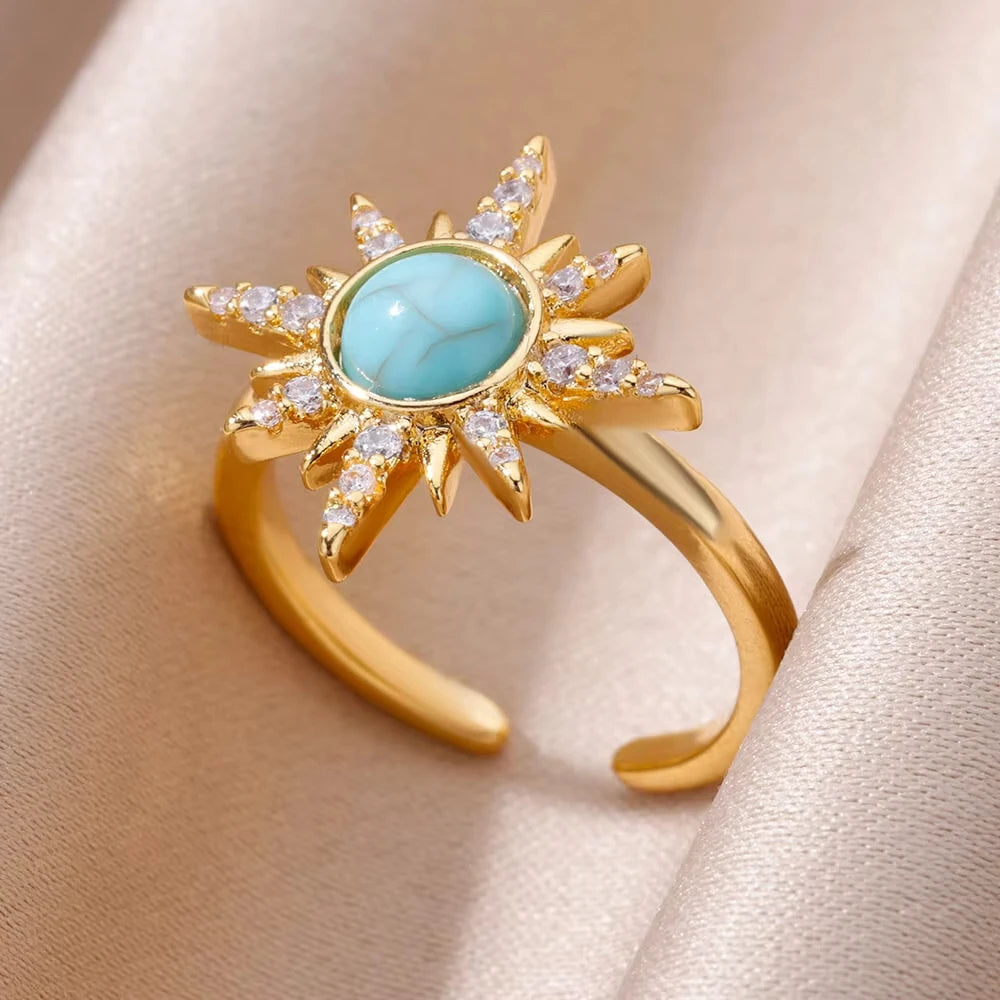 Vintage Blue Zircon Ring