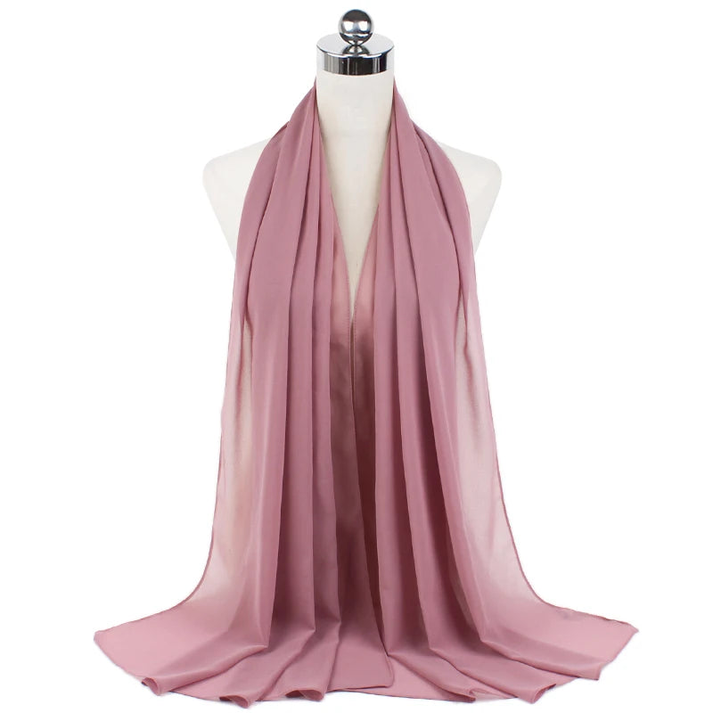 Signature Chiffon Hijab – Soft Lightweight Headscarf | 60 Colors