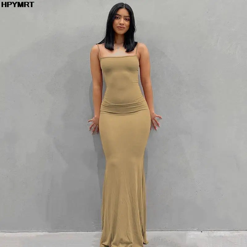 Silken Allure Maxi Dress