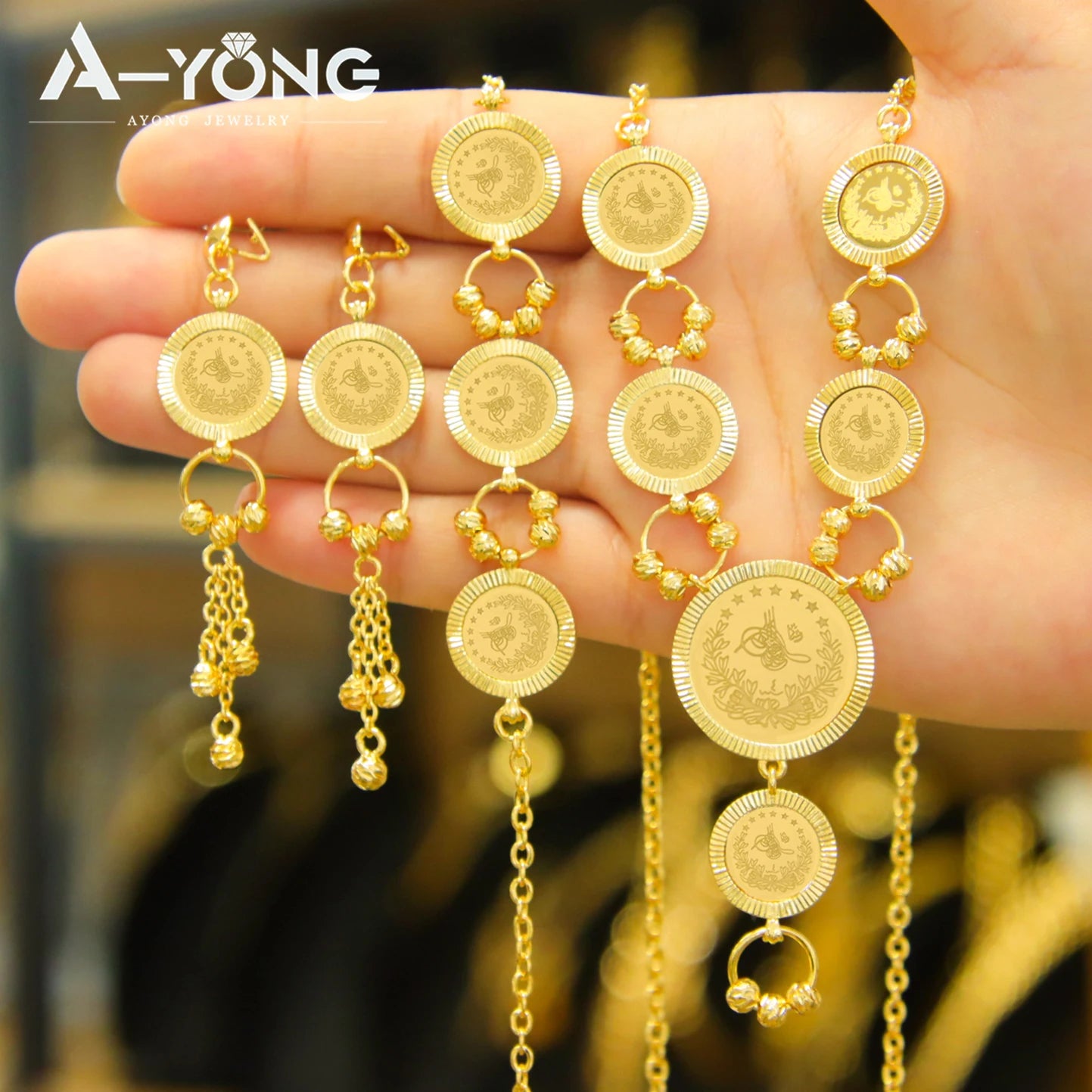 Turkish Vintage Coins Bridal Jewellery Set