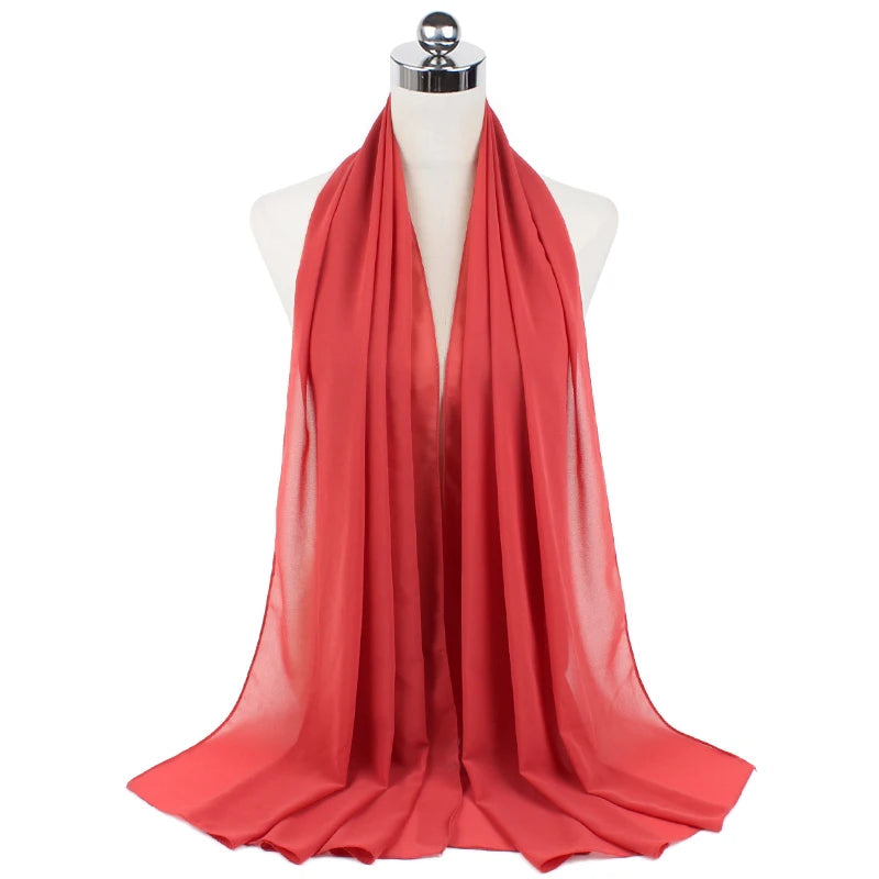 Signature Chiffon Hijab – Soft Lightweight Headscarf | 60 Colors