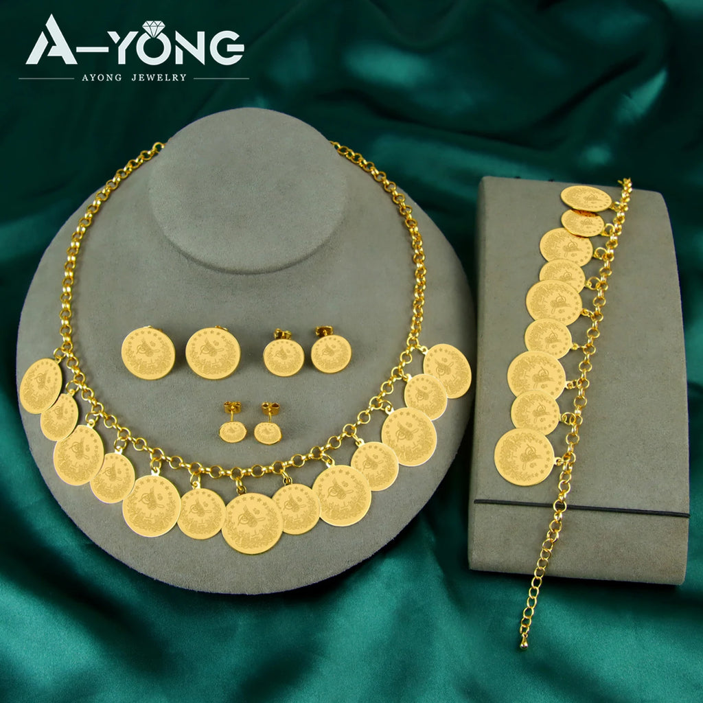 Nigeria Wedding Gold Coins Jewellery Set