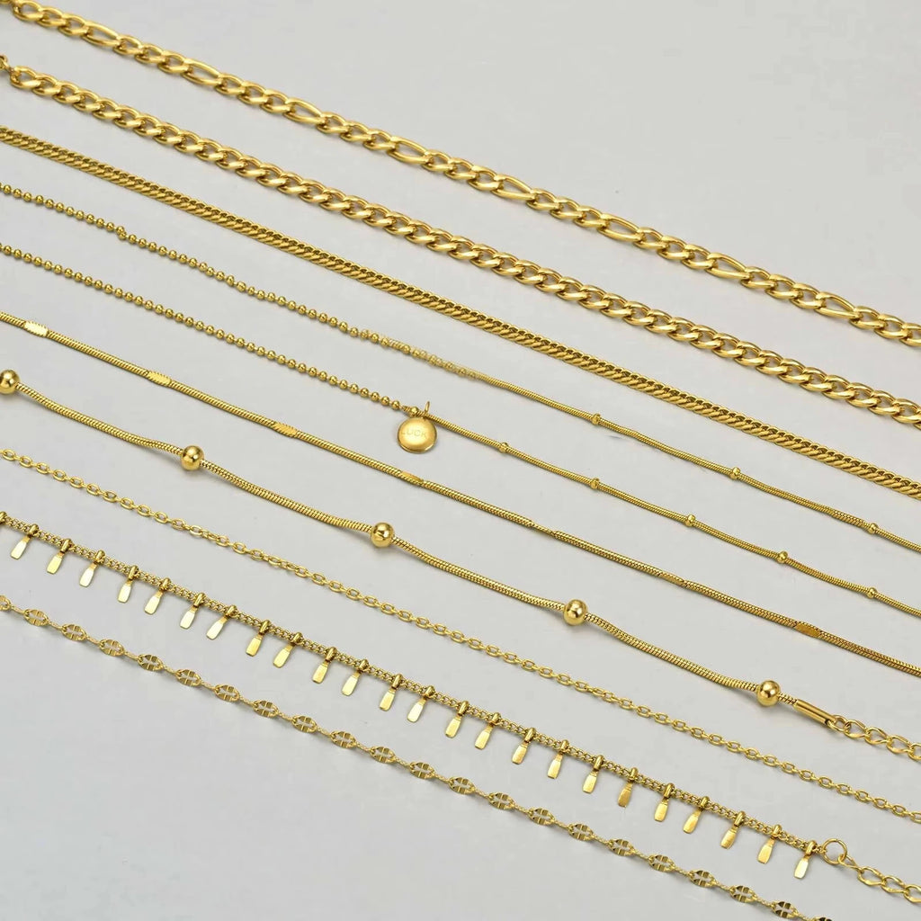 Waterproof Layered Link Chain Anklet