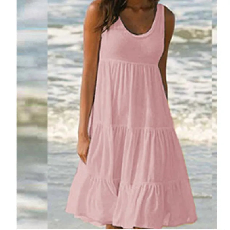 Boho Breeze Ruffle Dress