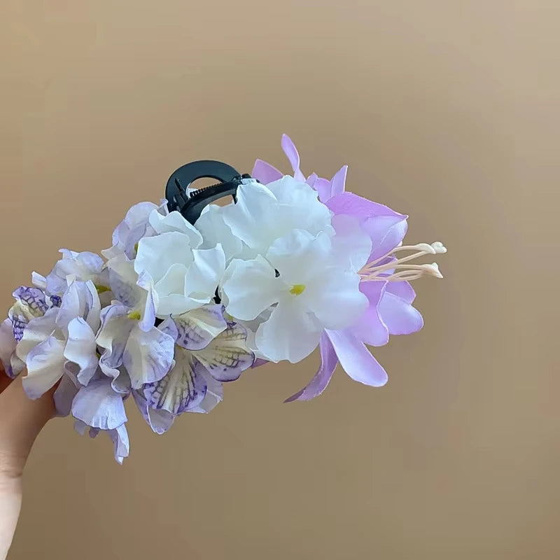 Chinese Butterfly Flower Tassel Hair Claw