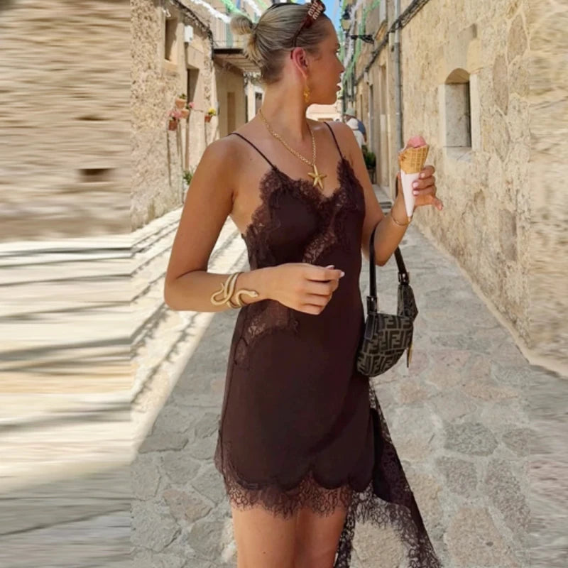 Luna Asymmetric Slip Dress