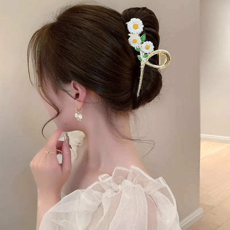 Flower Durian Shark Clip Hair Claw