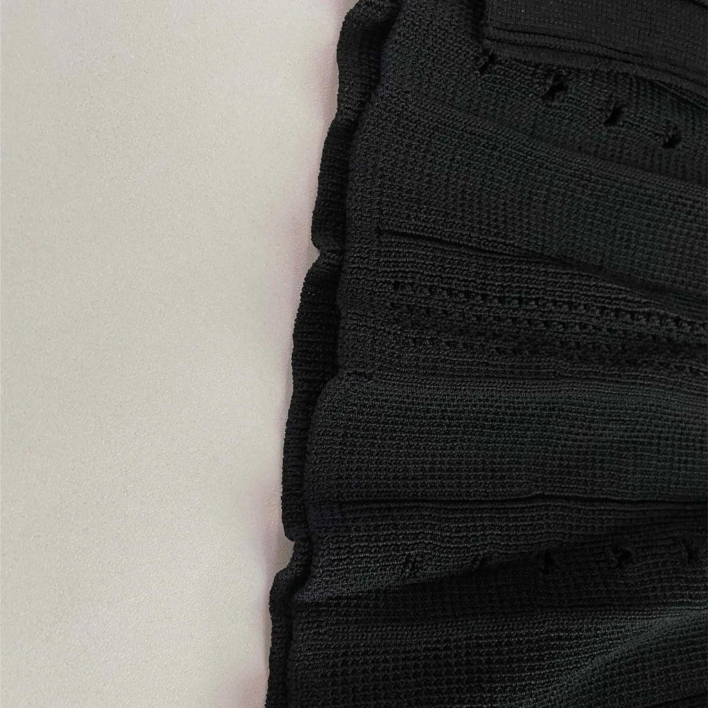 Button-Front Cotton Knit Midi Dress