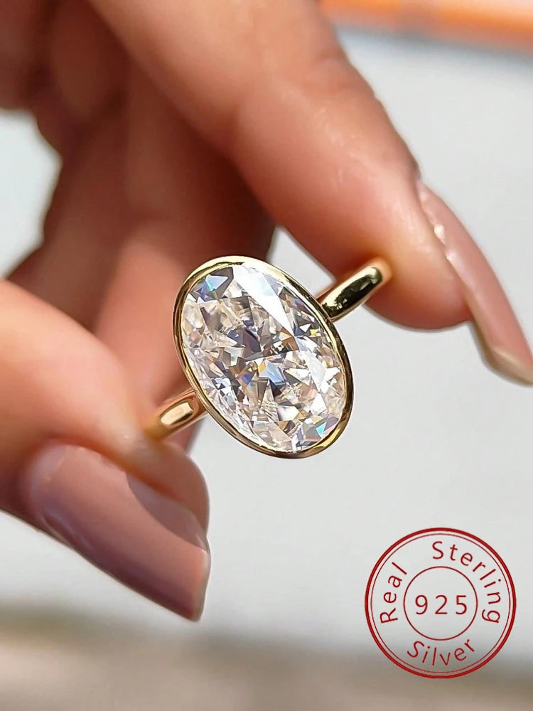 Luminous Oval Sterling Ring