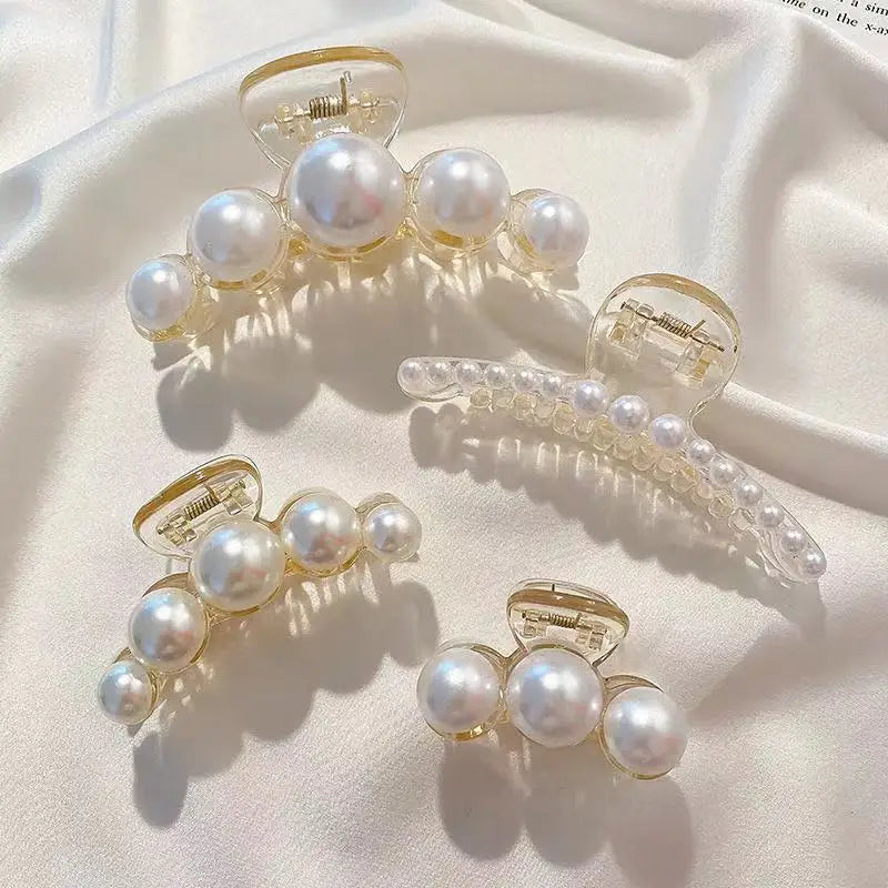 Korean Pearl Acrylic Shark Clip