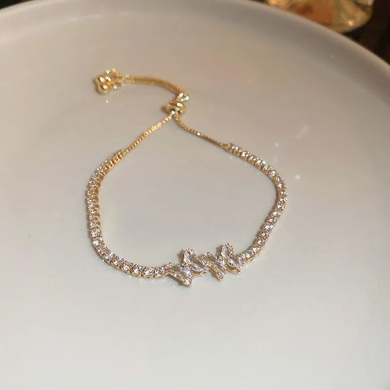 Rhinestone Crystal Wave Bangle
