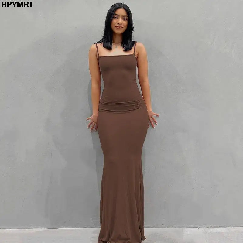 Silken Allure Maxi Dress