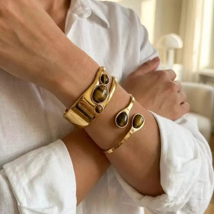 Tiger Eye Luxe Cuff Bracelet