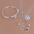 925 Sterling Silver Water Drop Jewellery Set