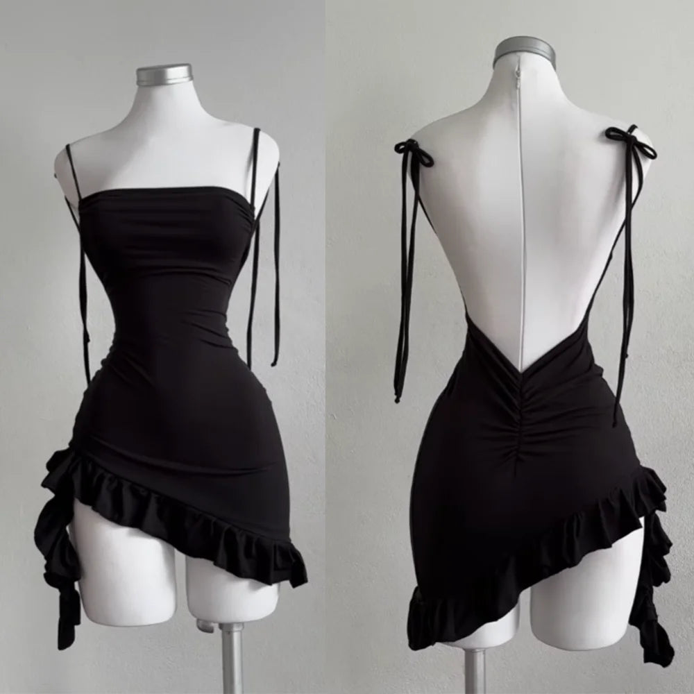 Strapless Hollow-Out Bodycon Mini Dress