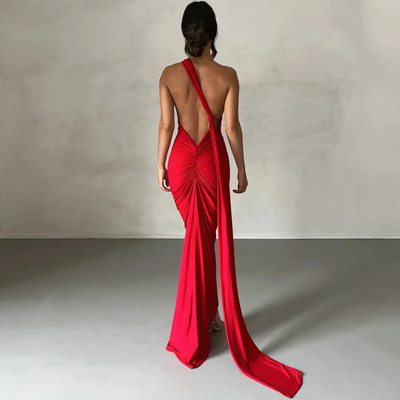 Aurora One-Shoulder Maxi Dress