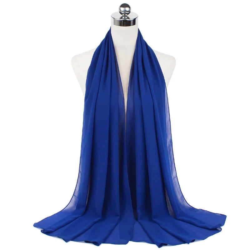 Signature Chiffon Hijab – Soft Lightweight Headscarf | 60 Colors
