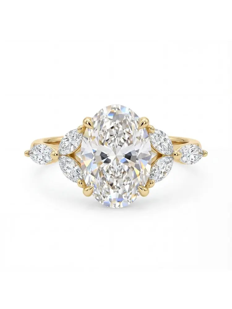 Oval Spark Sterling Silver Ring