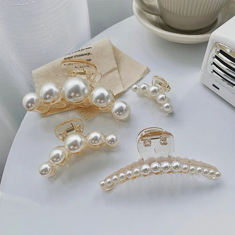 Korean Pearl Acrylic Shark Clip