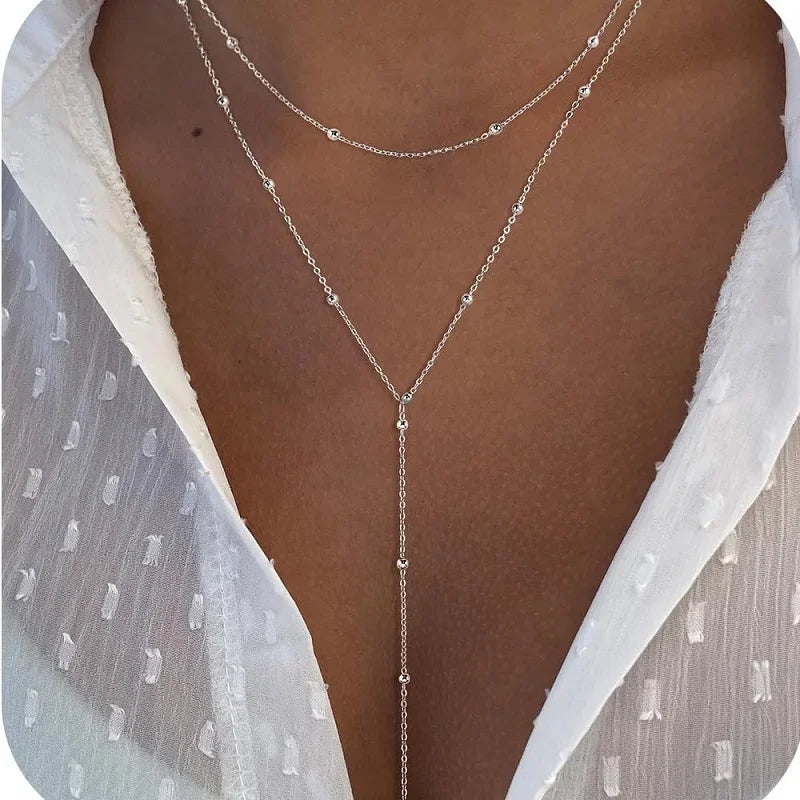 Elegant Y Pendant Necklace
