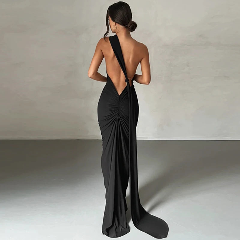 Aurora One-Shoulder Maxi Dress