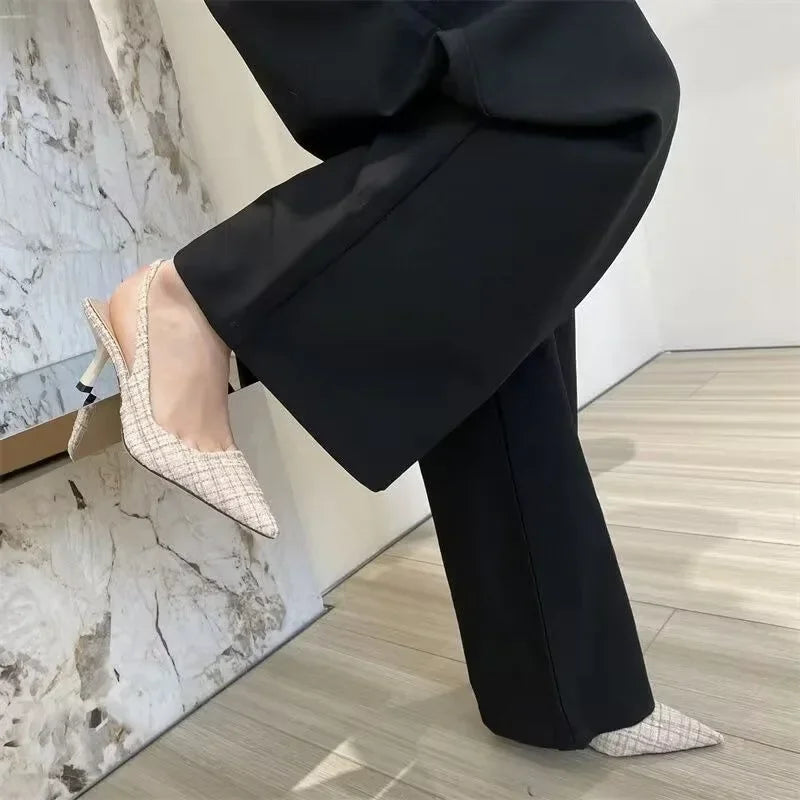 Knitted Platform Stiletto Sandals