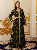 Moroccan Floral Maxi Kaftan Dress